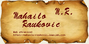 Mahailo Rauković vizit kartica